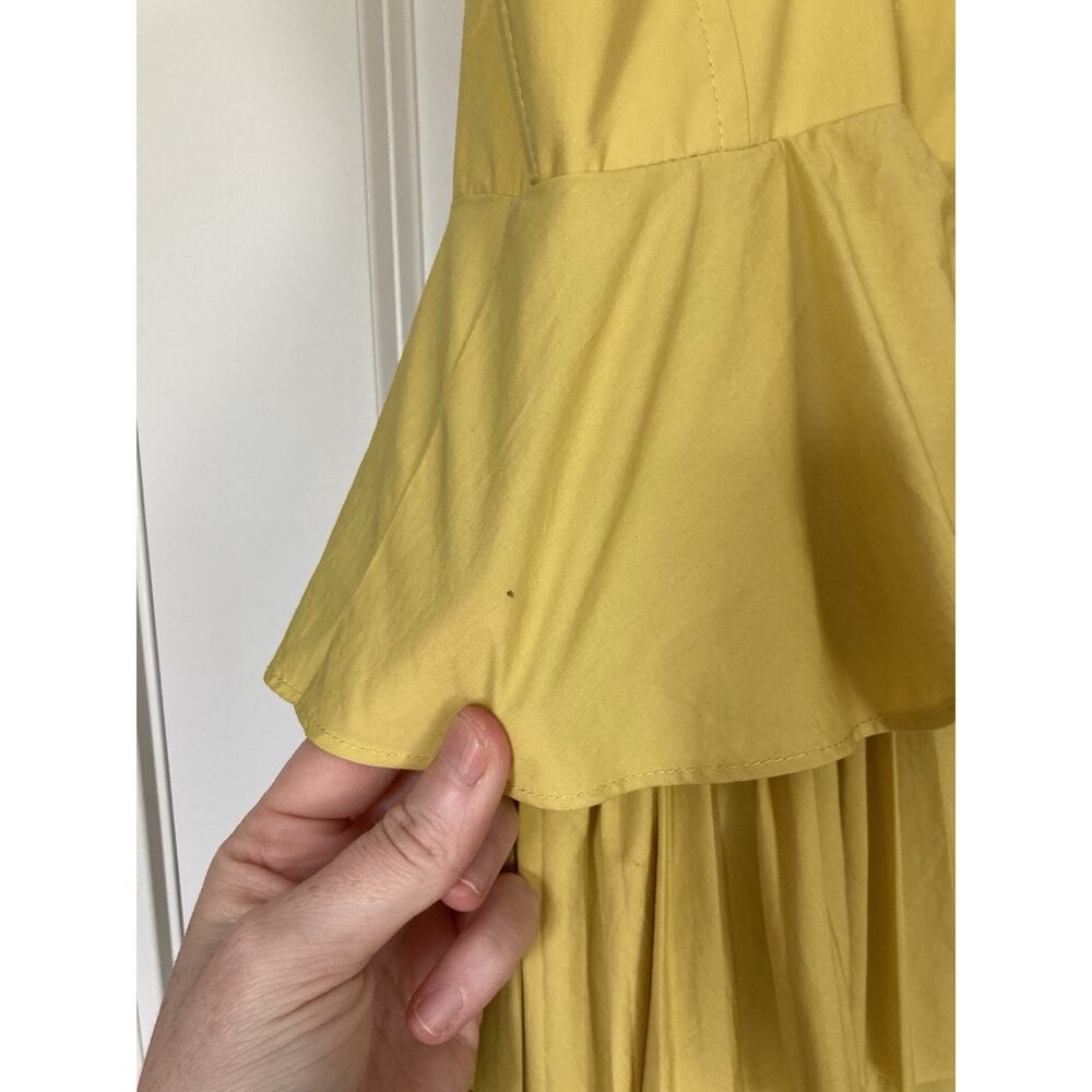 Ulla Johnson Avery Gown in Limonite Tiered Maxi Dress Gown Womens 10 Resort Vaca - Picture 13 of 16